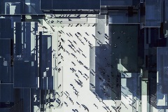 Birds eye-view of a food court