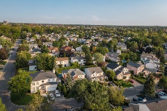 Bird's eye view of a neighborhood