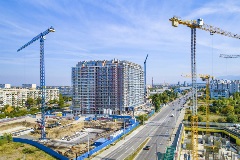 Cranes over construction sites in Vancover