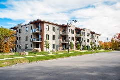 Residential building with a walk path