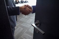 Business men shaking hands