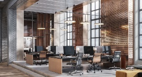 Modern open concept office space